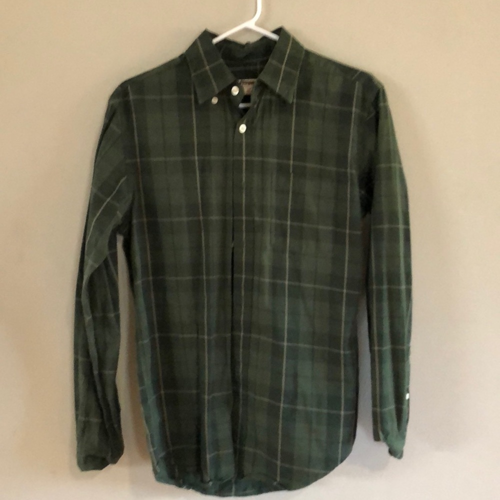Plaid Green dress shirt.